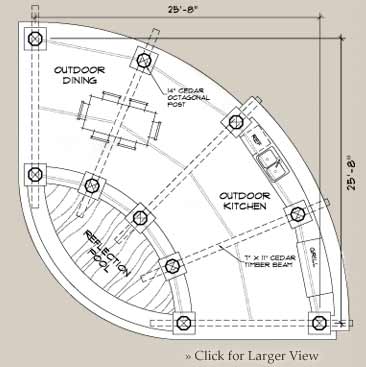 Custom outdoor floor plan, the Amphitheater
